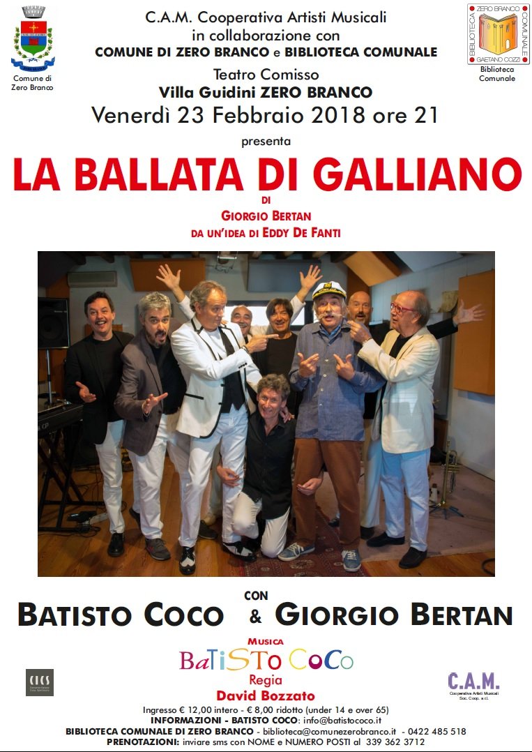 Batisto Coco, 23 febbraio 2018, Teatro Comisso - Zero Branco - batisto coco